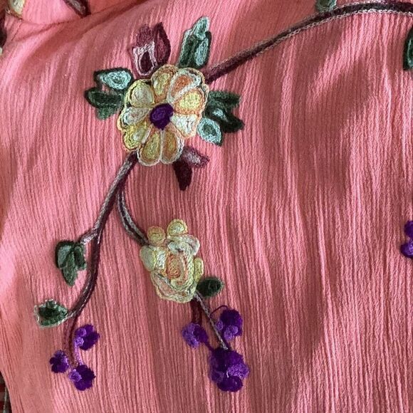 LIV Los Angeles Anthropologie Embroidered Boho Mini Dress Women’s Medium - Picture 10 of 10